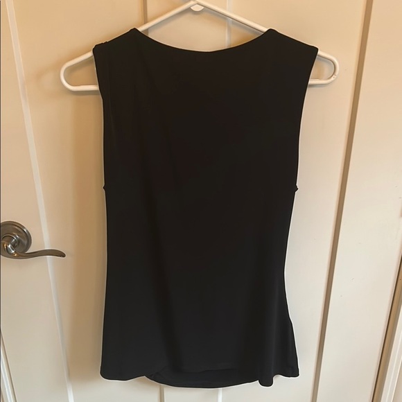 Calvin Klein Ruffle Front Black Sleeveless Top, size S - Picture 6 of 6